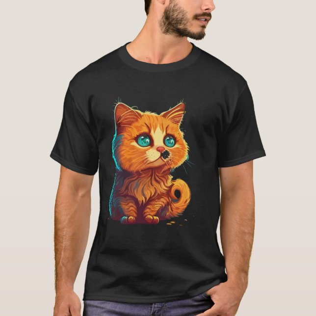 Cute cat moments Beautiful cat patterns for cat    T-Shirt (Vorderseite)