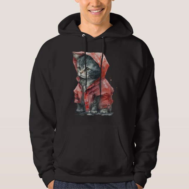 Cute Cat Motifs Cat Hoodie (Vorderseite)