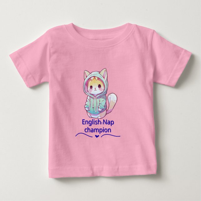 Cute Cat Nap Champion Too T-Shirt (Vorderseite)