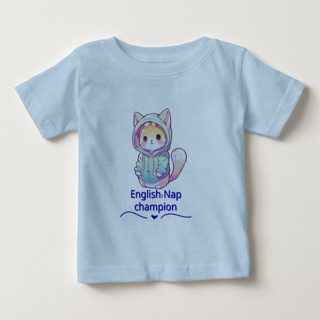 Cute Cat Nap Champion Too T-Shirt (Vorderseite)