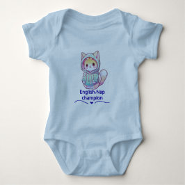 Cute Cat Nap Champion Too T-Shirt Baby Strampler