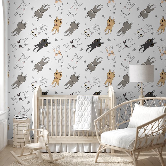 Cute Cat pattern for Your Kid Room Tapete (Kinder)