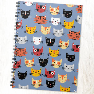 Cute Cat Pattern Notizblock