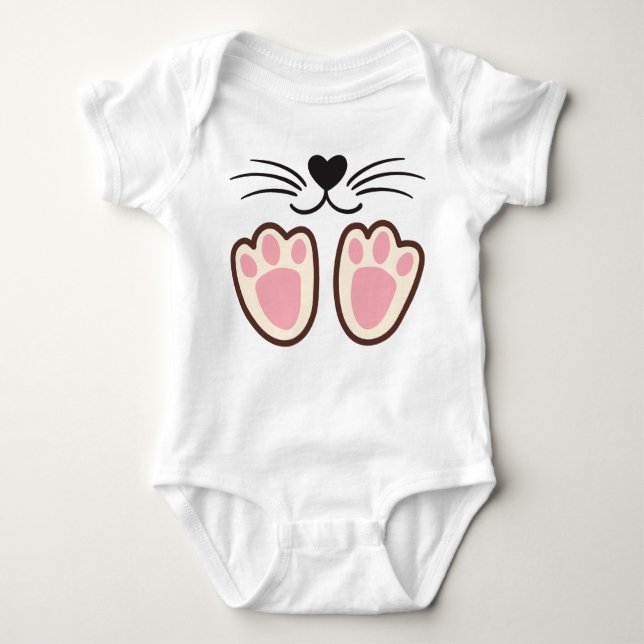 Cute Cat Paws Baby Strampler (Vorderseite)