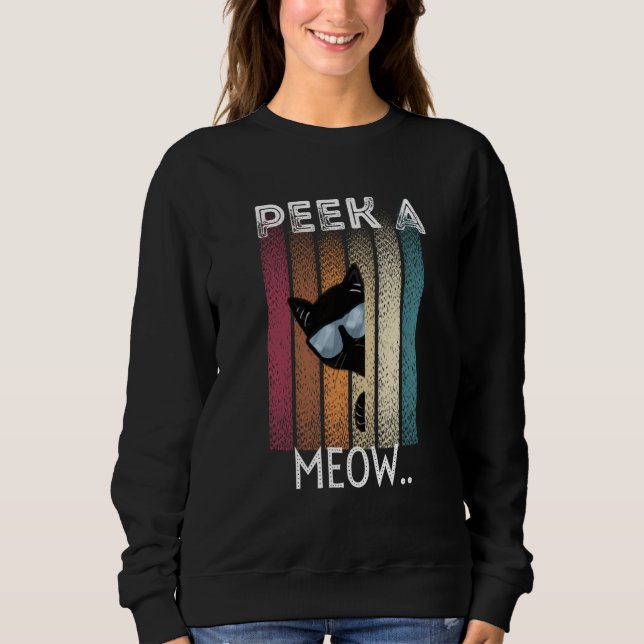 Cute Cat Peek A Meow Sweatshirt (Vorderseite)