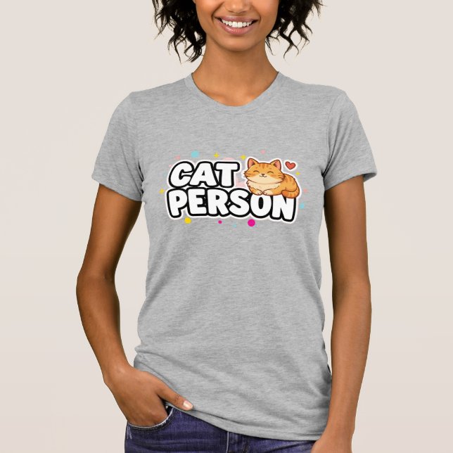 Cute Cat Person Animal Lover Women's T-Shirt (Vorderseite)
