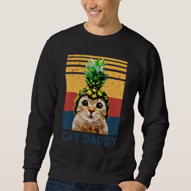 Cute Cat Pineapple Helmet Dad dy Mom my Boy Girl   Sweatshirt (Vorderseite)