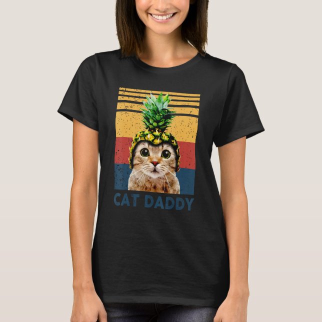 Cute Cat Pineapple Helmet Dad dy Mom my Boy Girl   T-Shirt (Vorderseite)