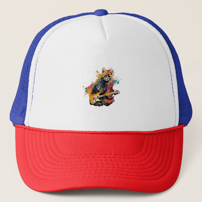 cute cat rocks tar design  truckerkappe (Vorderseite)