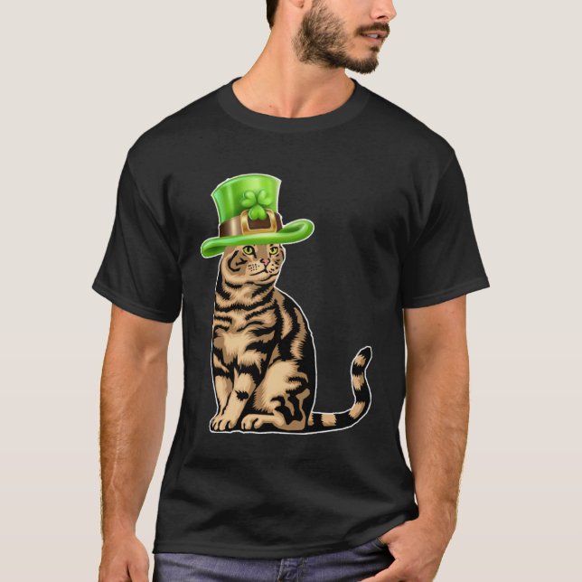 Cute Cat Saint Patrick Day  Happy St Kitten Day T-Shirt (Vorderseite)