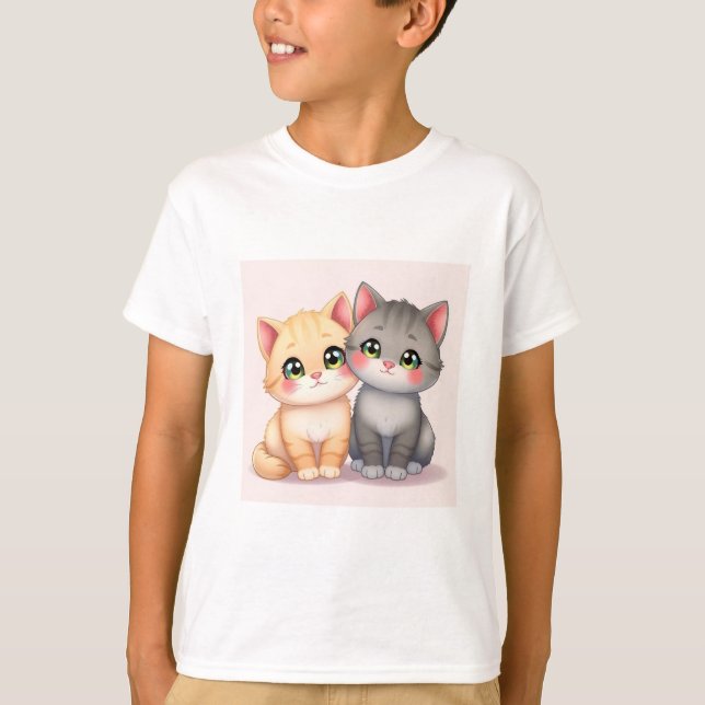 Cute Cat T-Shirt (Vorderseite)
