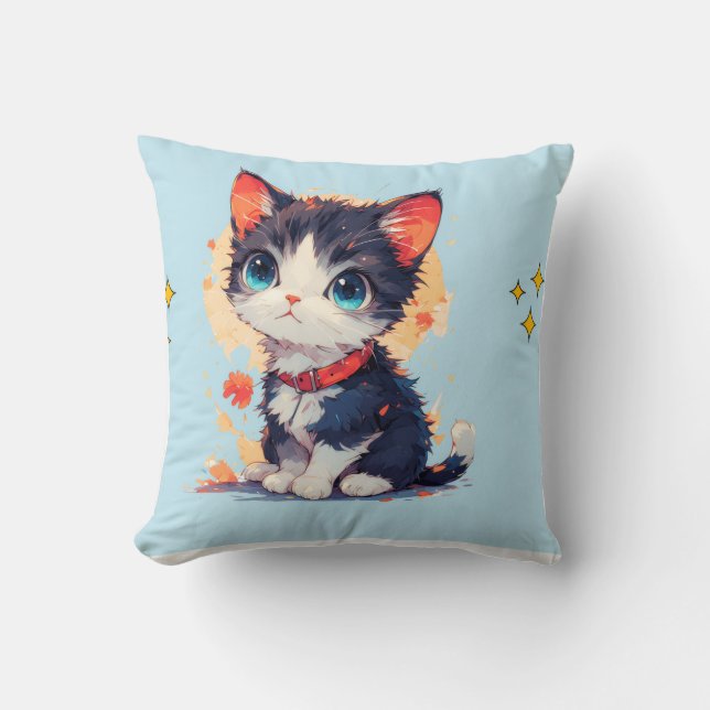 cute cat throw pilow  kissen (Vorderseite)