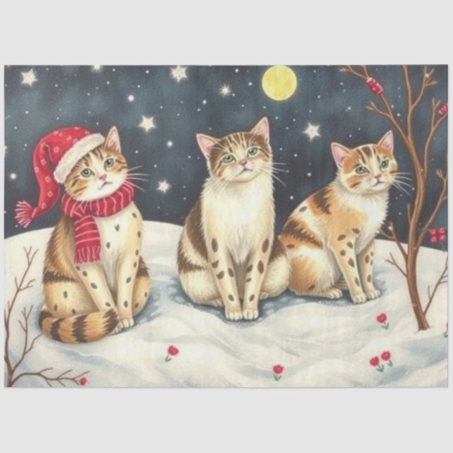 Cute Cat Tissue Paper Seidenpapier (Vorderseite)