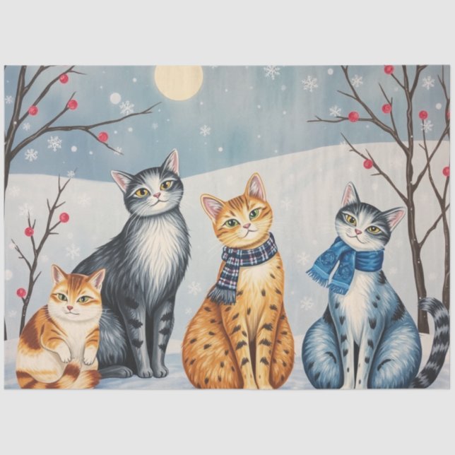 Cute Cat Tissue Paper Seidenpapier (Vorderseite)
