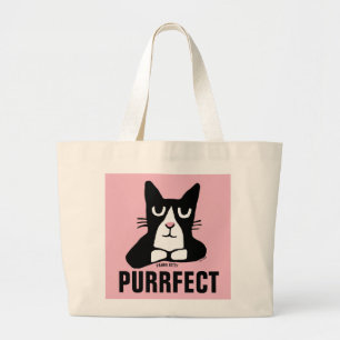CUTE CAT TOTES, PANDA KITTY PURRFECT JUMBO STOFFBEUTEL