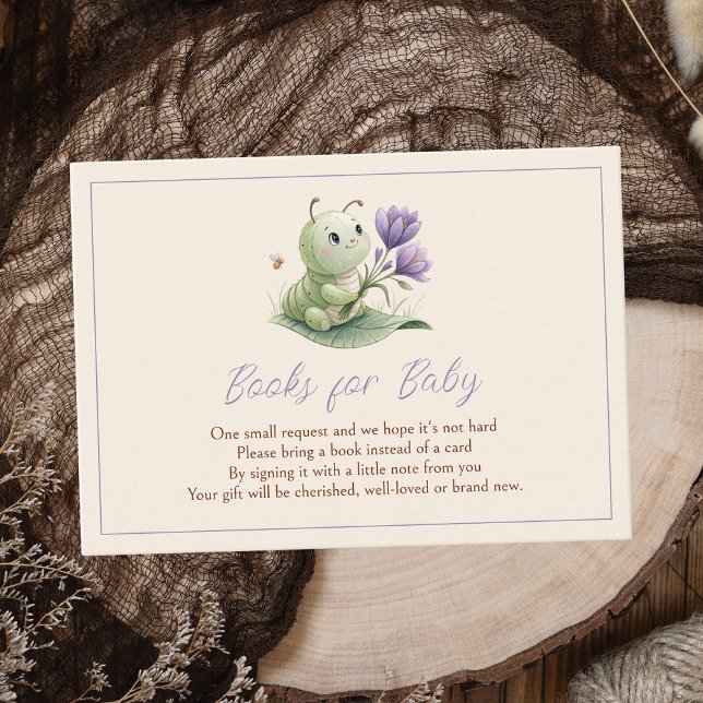 Cute Caterpillar Baby Shower Books For Baby Begleitkarte (Von Creator hochgeladen)