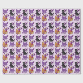 Cute Cats and Bows Pattern Geschenkpapier