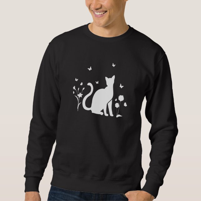 Cute Cats Cat I Cute Cats Butterflies Sweatshirt (Vorderseite)