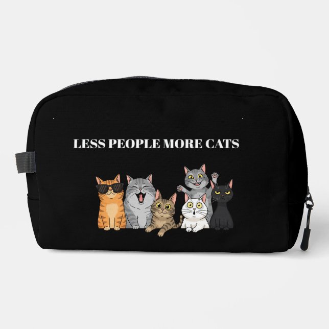 Cute Cats Pattern Toiletry Bag & Cosmetic Case Waschbeutel (Vorderseite)