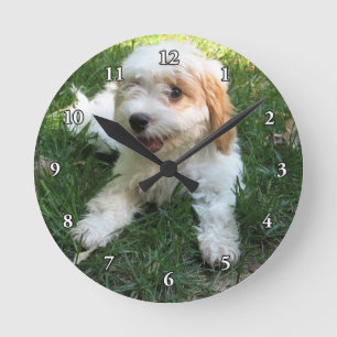 CUTE CAVAPOO PUPPY RUNDE WANDUHR