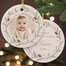 Cute Celestial Baby First Christmas Photo