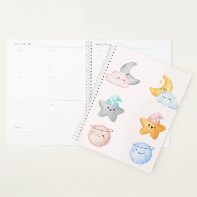 Cute Celestial Characters – Whimsical Pastel Space Planer (Anzeige)