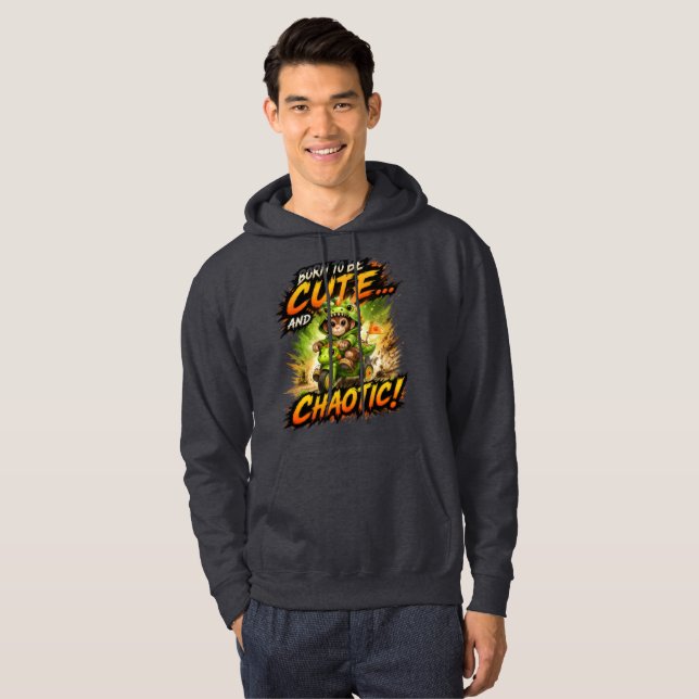 Cute Chaotic Dino Hoodie Funny Kawaii (Vorne ganz)