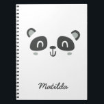 Cute character panda children's notizblock<br><div class="desc">Cute character panda children's gift design, </div>