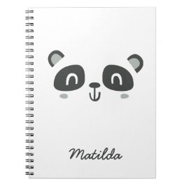 Cute character panda children's notizblock