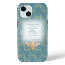 Cute Chartreuse Green Gold Bee Wreath Grid Bible