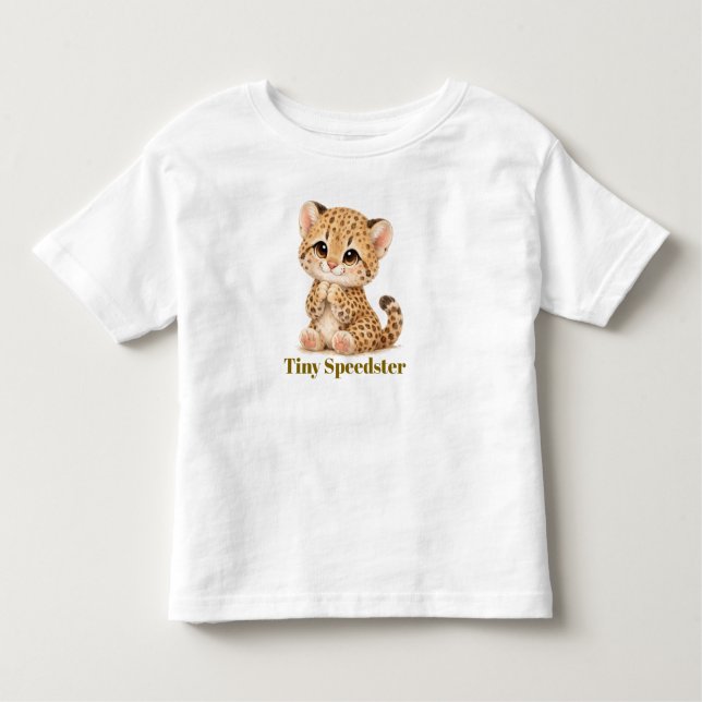 Cute Cheetah Toddler T-Shirt, cute kitten Kleinkind T-shirt (Vorderseite)