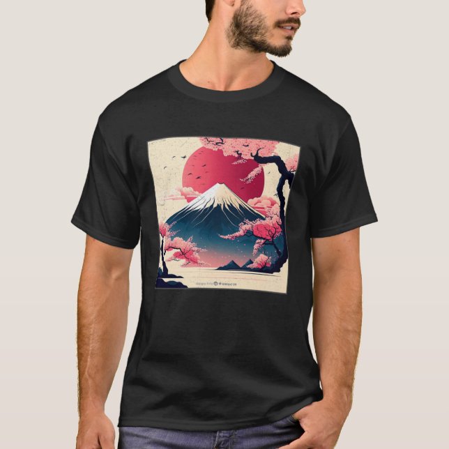 Cute Cherry Blossom Illustration Pink Women Kids T-Shirt (Vorderseite)