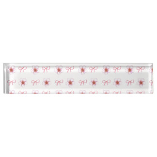 Cute Cherry Blossom Ribbon Design Namensplakette