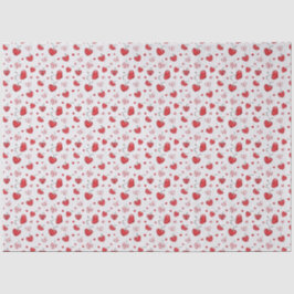 Cute Cherry Hearts Boho Scandinavian Valentine  Seidenpapier