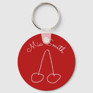 Cute cherry simple minimalist schlüsselanhänger