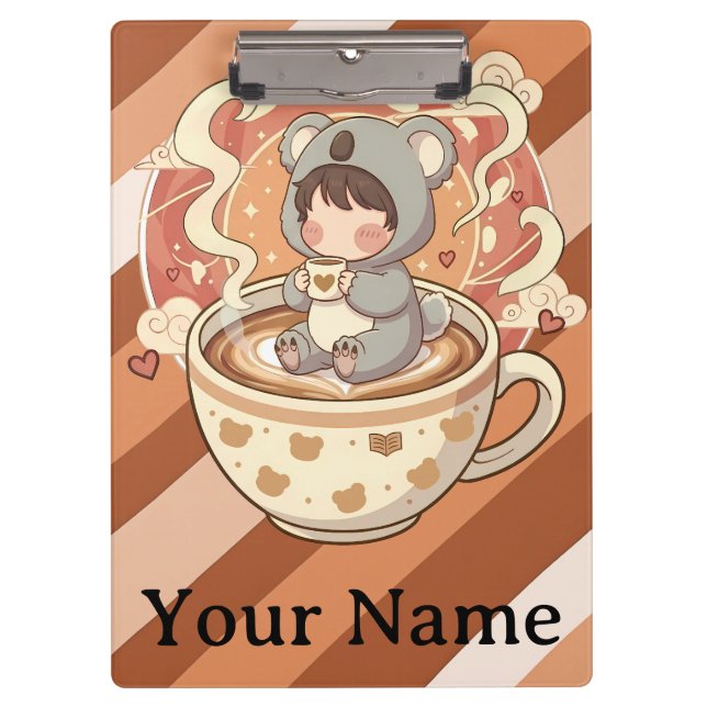 Cute Chibi Koala Adventure Professional Klemmbrett (Vorderseite)