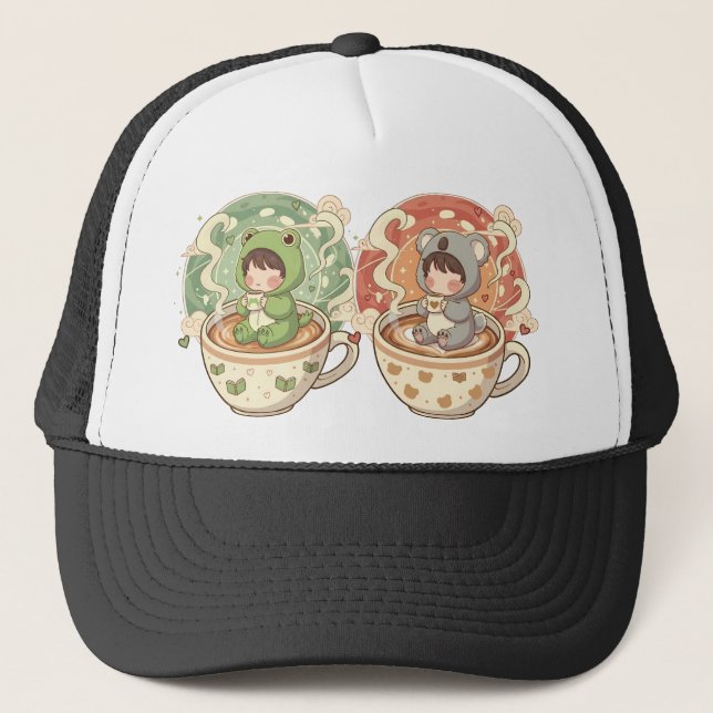 Cute Chibi Koala Classic Baseball Cap Truckerkappe (Vorderseite)