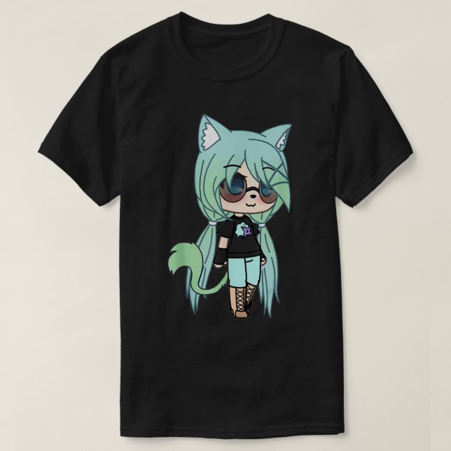 Cute Chibi style Kawaii Anime Girl Chloe Chan thes T-Shirt (Design vorne)