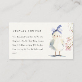 Cute Chick Farm Floral Display Shower Baby Shower Begleitkarte