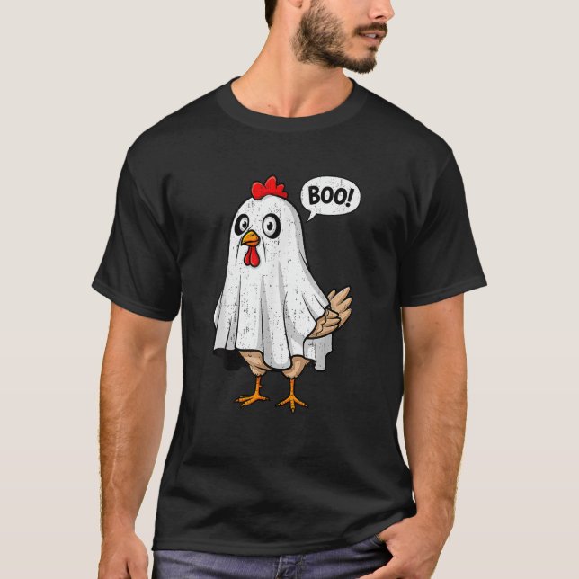 Cute Chicken Boo Happy Halloween Costume Men Women T-Shirt (Vorderseite)