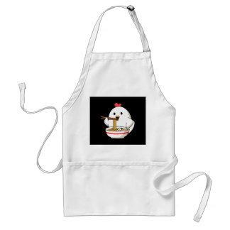 Cute Chicken Eating Ramen Noodles Kawaii Illustrat Schürze