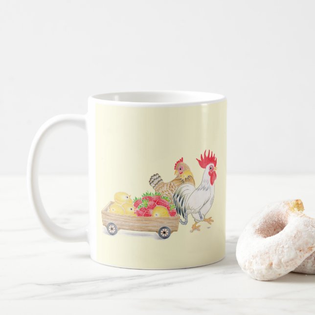 Cute Chicken Family Mug Kaffeetasse (Mit Donut)