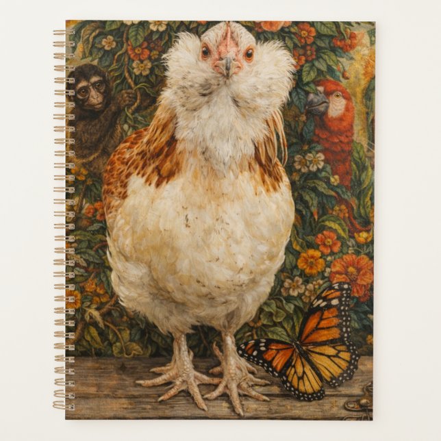 Cute Chicken Small Spiral Planner Planer (Vorderseite)