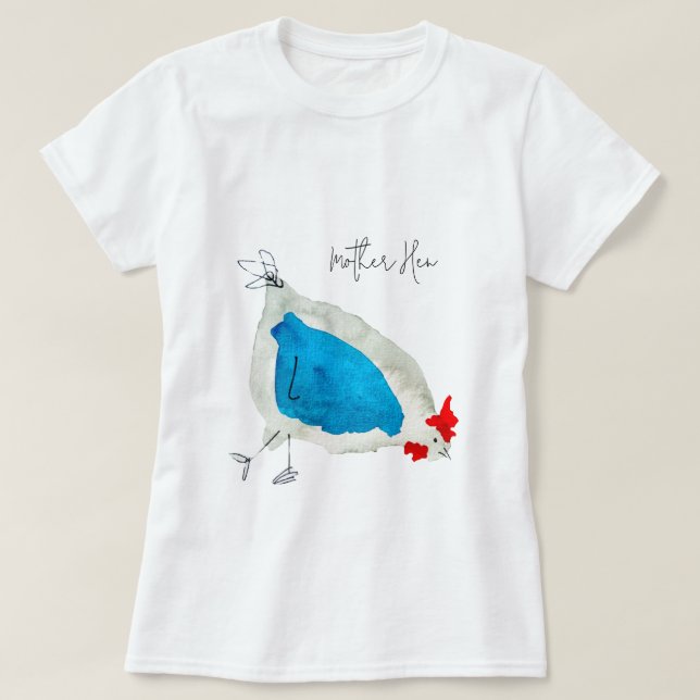 Cute chickens watercolor T-Shirt (Design vorne)