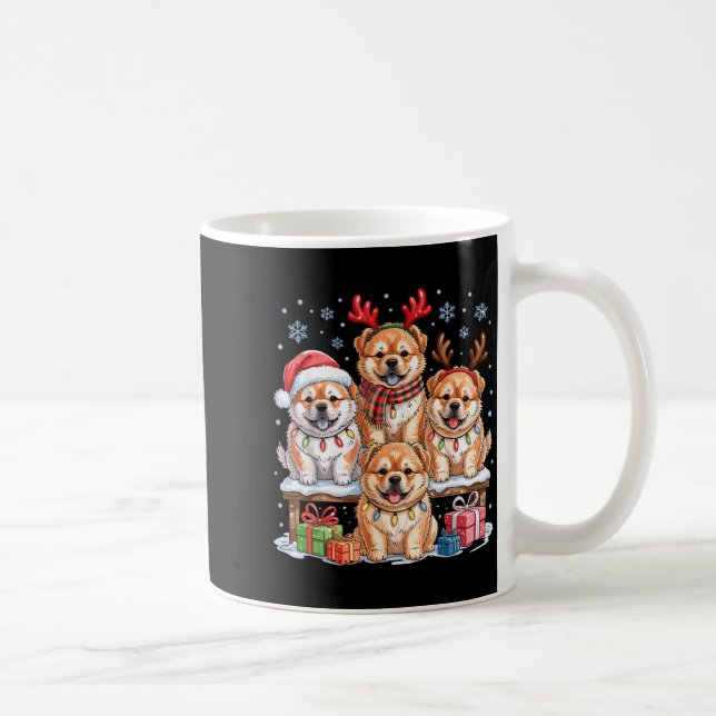 Cute Chow Chow Christmas Pupes Dog Lovers Funny Ho Kaffeetasse (Rechts)