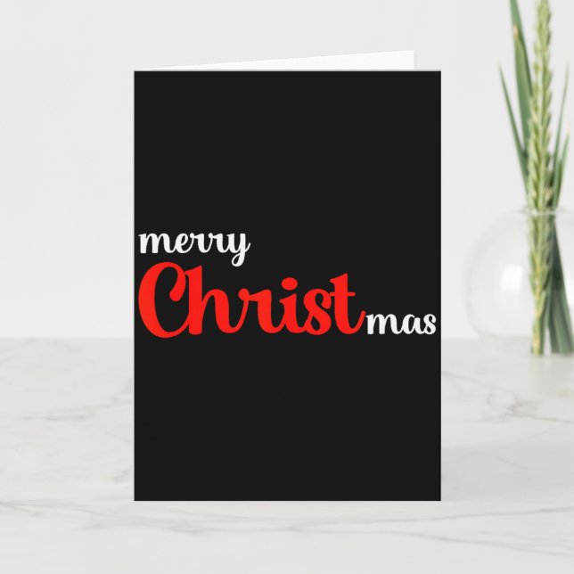 Cute Christian Christmas Shirt Faith Based Holiday Karte (Vorderseite)