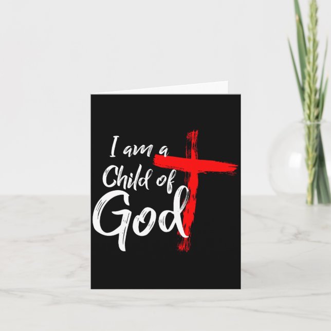 Cute Christian Salvation Quote Gift I Am A Child O Karte (Vorderseite)