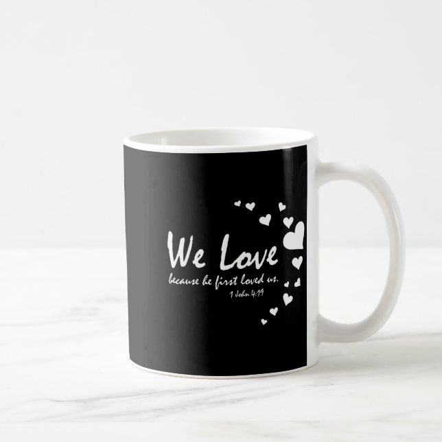 Cute Christian Valentines Day Women Bible Verse He Kaffeetasse (Rechts)
