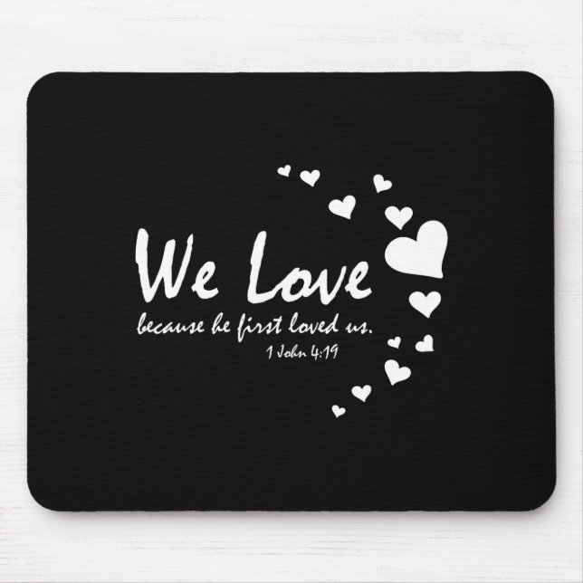 Cute Christian Valentines Day Women Bible Verse He Mousepad (Vorne)