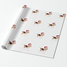 Cute Christmas Beagle  Geschenkpapier